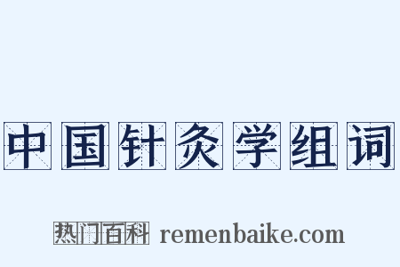 中国针灸学组词是什么意思的图片